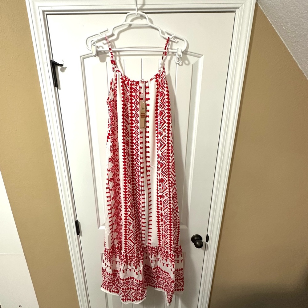 Dokotoo Boho Red & White Maxi Dress - Picture 7 of 11